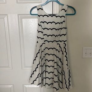 Formal white and black dress